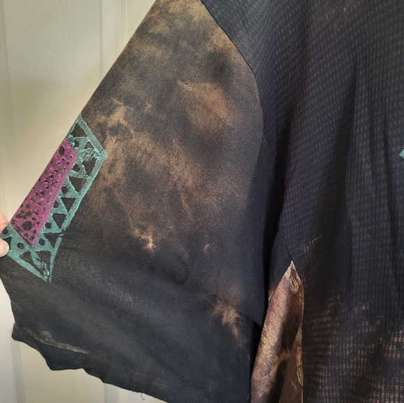 345. JG'S Mad Lab Women's Multicolor Patterned Oversized Top - One Size - Picture 3 of 9